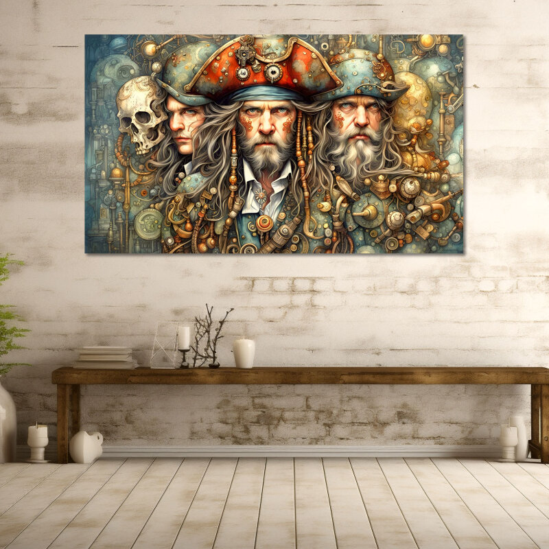 Nordsee Piraten - Stilvolle Kunstwerke Elegante Designs für ein harmonisches Ambiente 70cm x 120cm