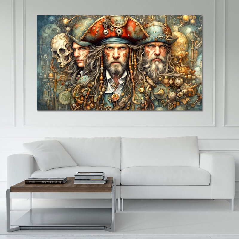 Nordsee Piraten - Stilvolle Kunstwerke Elegante Designs für ein harmonisches Ambiente 70cm x 120cm
